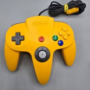 Nintendo 64 Controller Yellow Wired Official OEM N64 Gamepad NUS-005 Retro Game